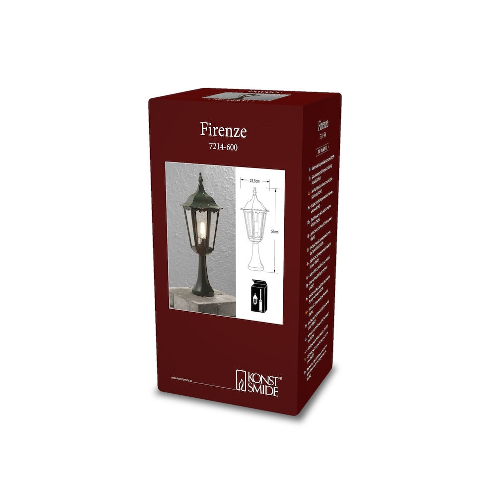 Firenze Post Pillar Top Light E27 IP43 - Various Colours