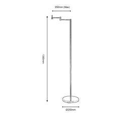 Armada Double Swing Arm Floor Lamp- Various Finishes