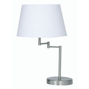 Armada Double Swing Arm Table Lamp- Satin Chrome  Finish