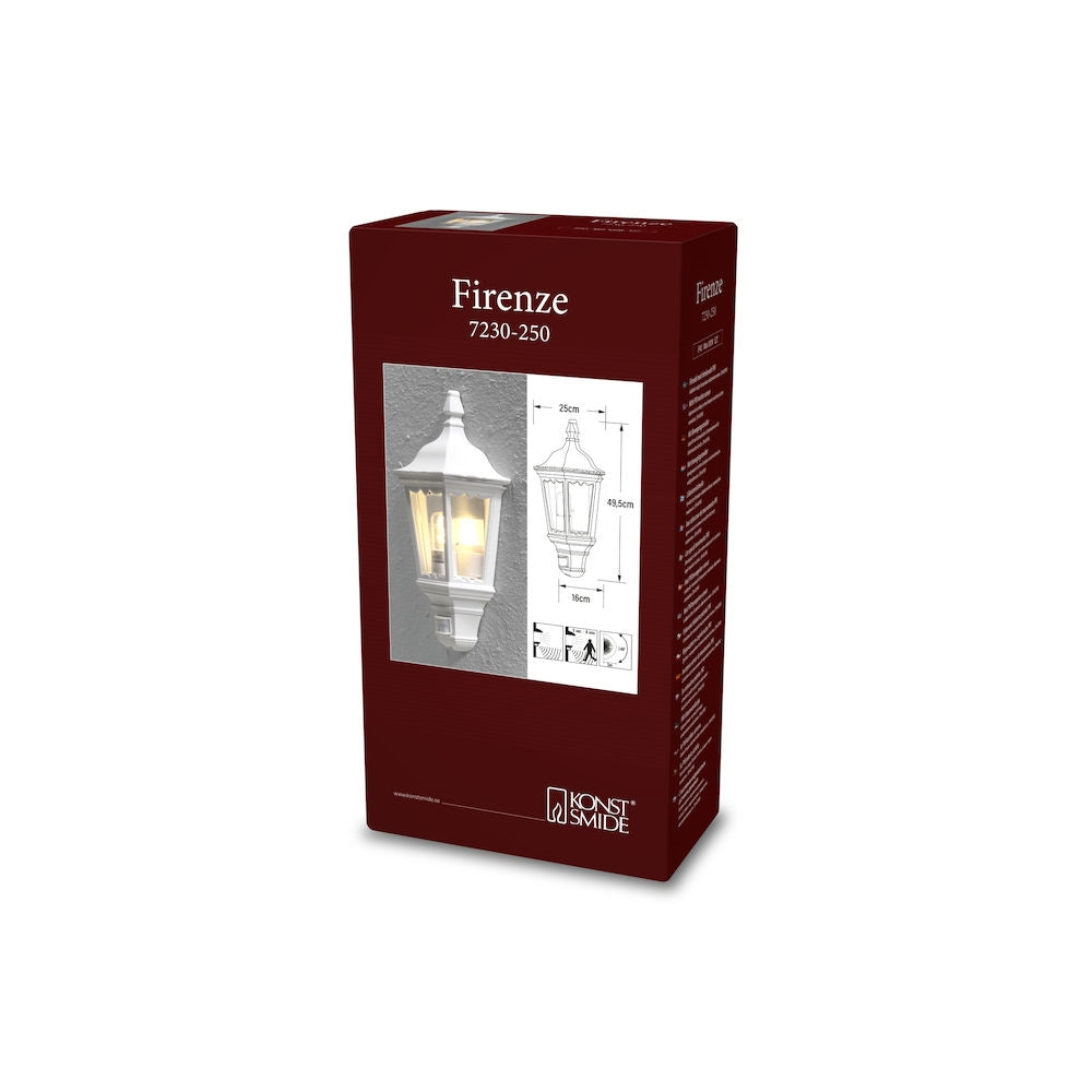 Firenze Sensor Wall Light Green/Black/White E27 IP43