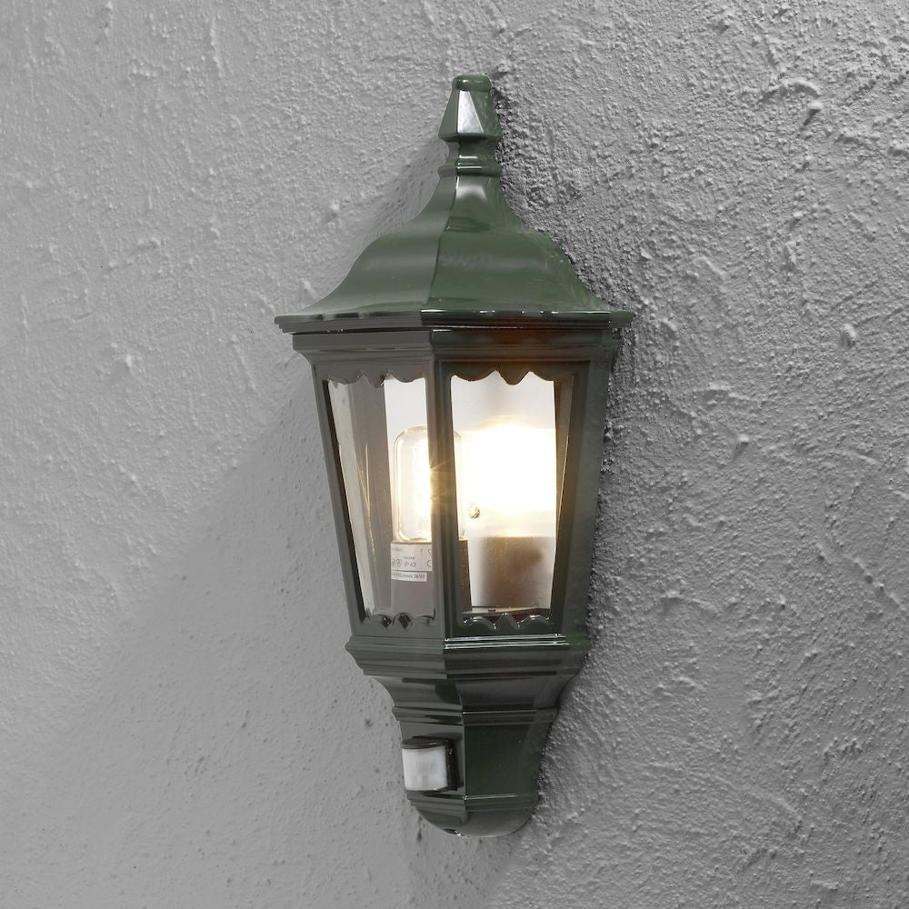 Firenze Sensor Wall Light Green/Black/White E27 IP43