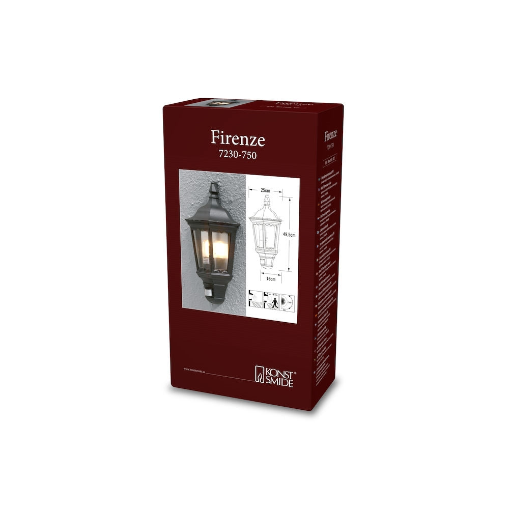 Firenze Sensor Wall Light Green/Black/White E27 IP43