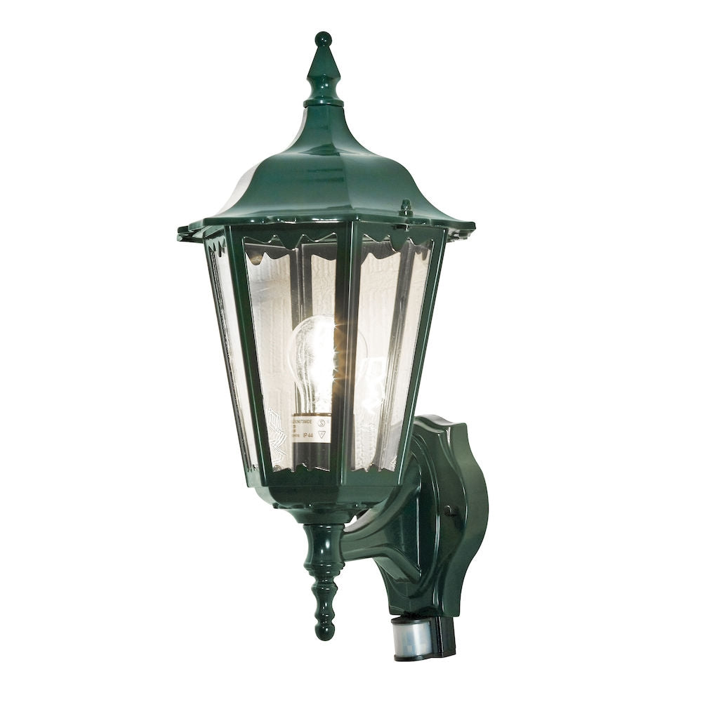 Firenze Up Light PIR Green/Black/White E27 IP44