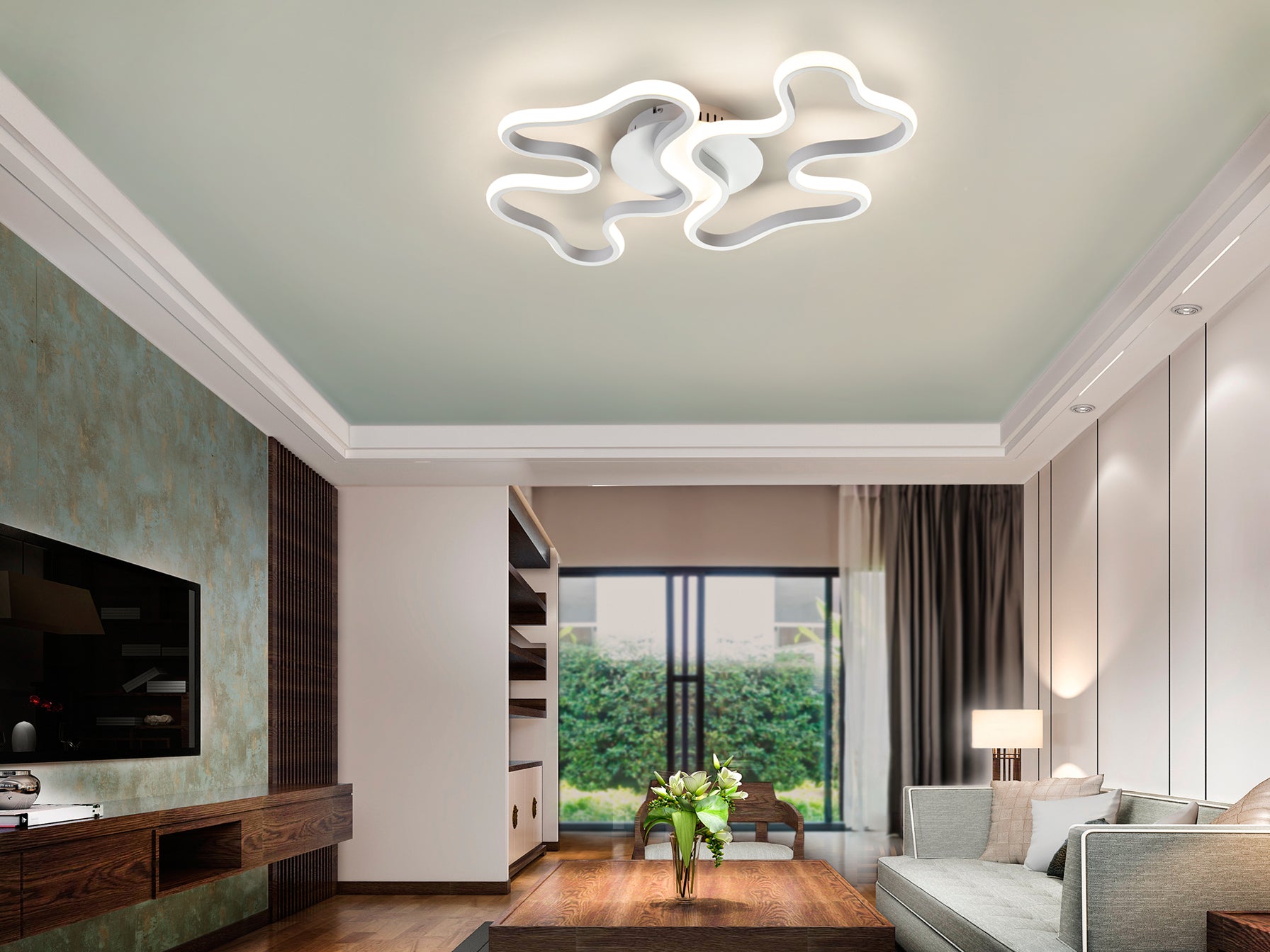 Marea Ceiling Light- White Finish