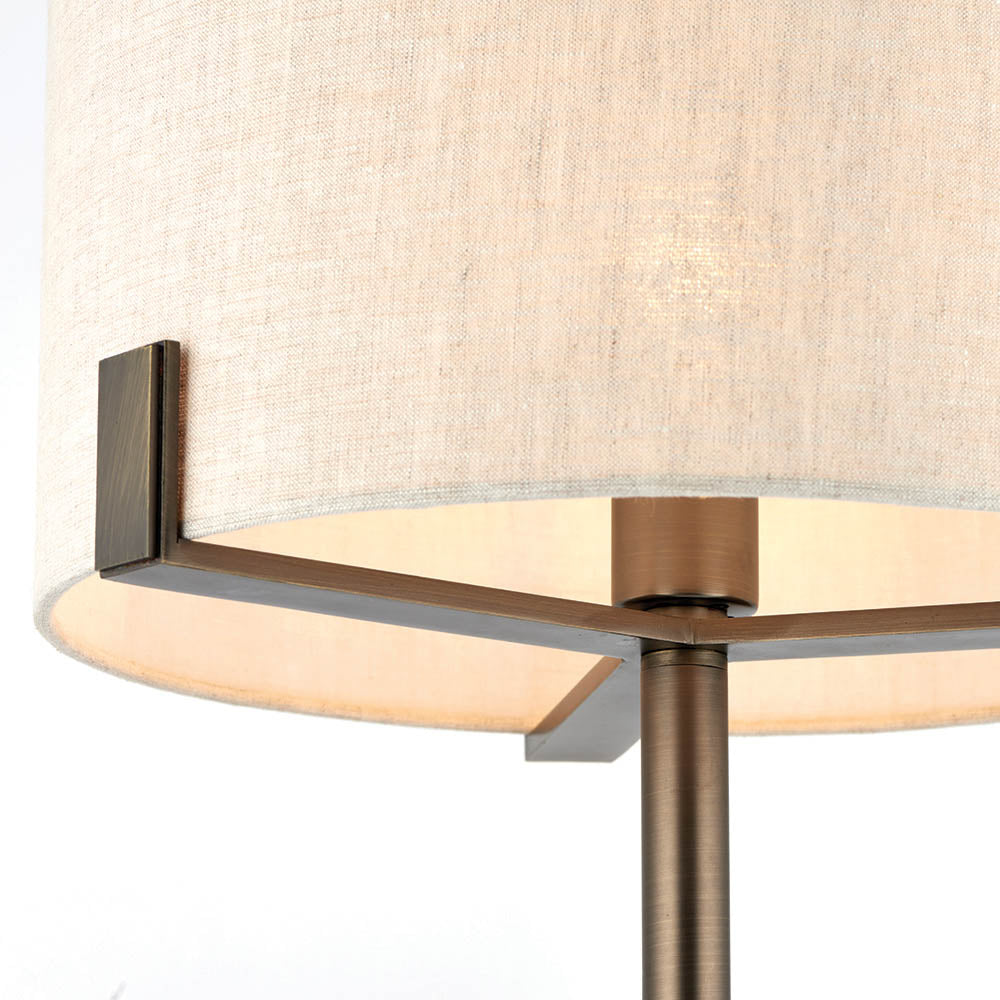 Marriott Table Lamp Antique Brass/Brushed Bronze E27