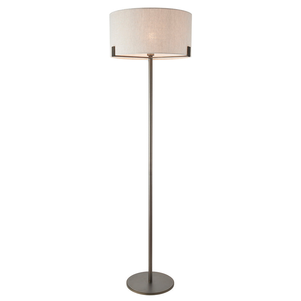Marriott Floor Lamp Antique Brass/Brushed Bronze E27