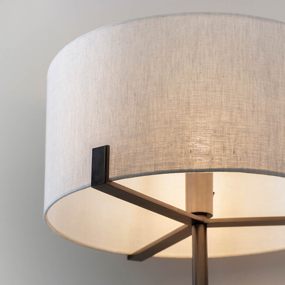 Marriott Floor Lamp Antique Brass/Brushed Bronze E27