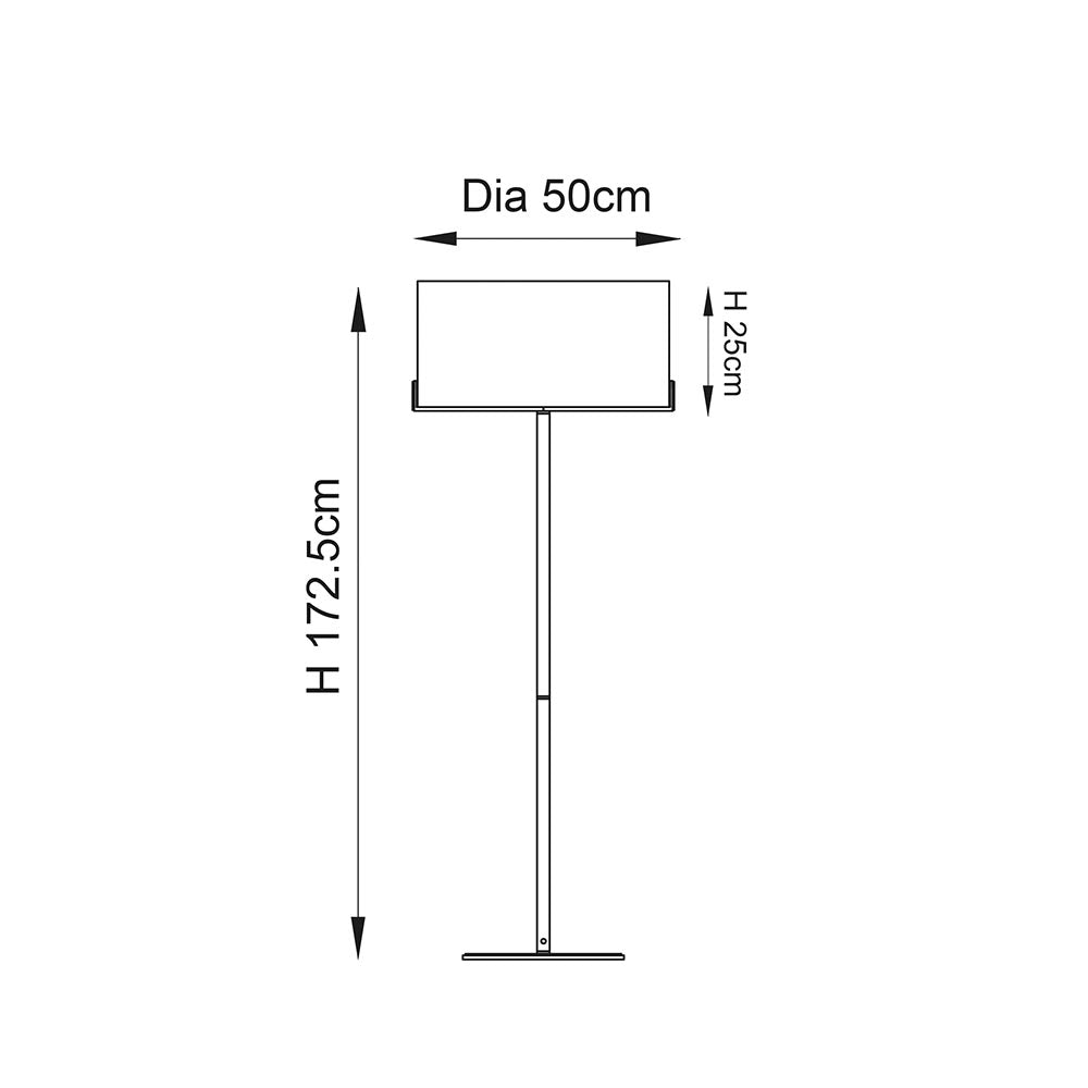 Marriott Floor Lamp Antique Brass/Brushed Bronze E27