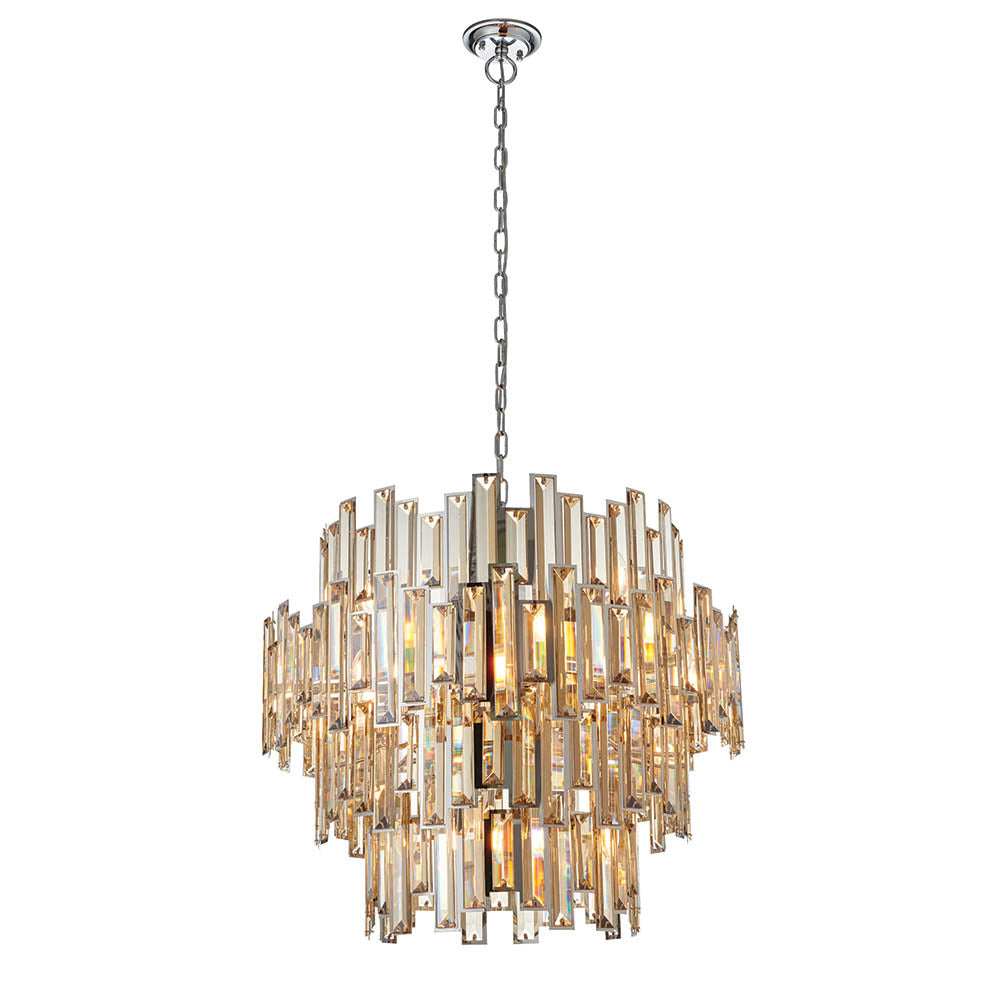 Wright 12/15Lt LED Crystal Ceiling Light