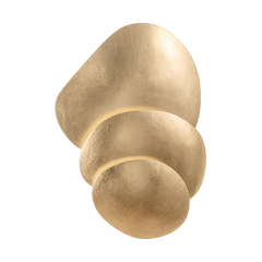 Akemi 1Lt Sconce - Gold/Silver Leaf