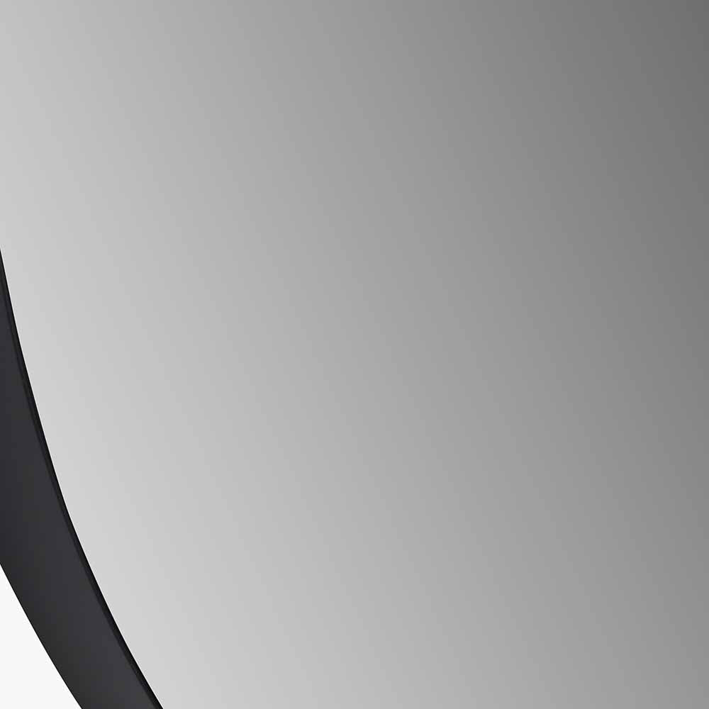 Black Metal Slim Frame Round Wall Mirror - Various Sizes