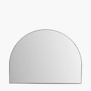 Black Metal Slim Frame Wide Arch Wall Mirror