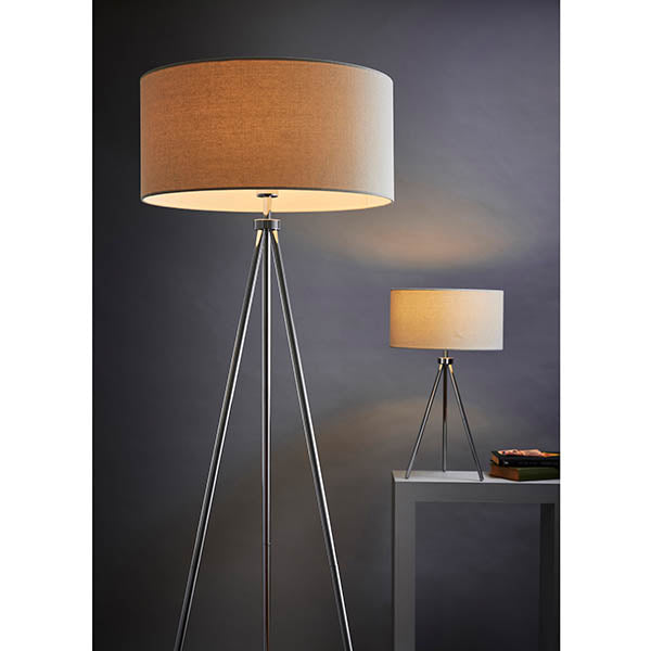 Betelgeuse Floor Lamp - Matt Nickel/Polished Chrome Finish E27