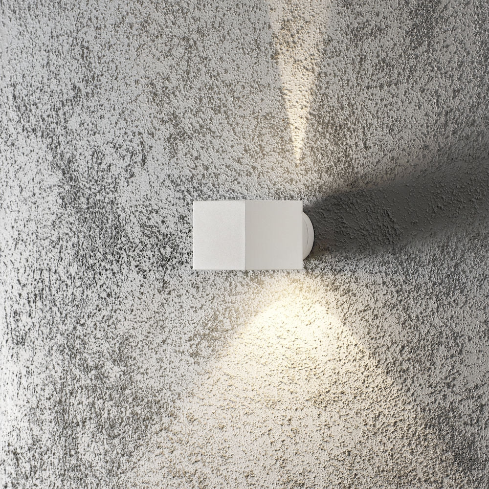 Modena Square Wall Light G9 IP44 - White / Grey