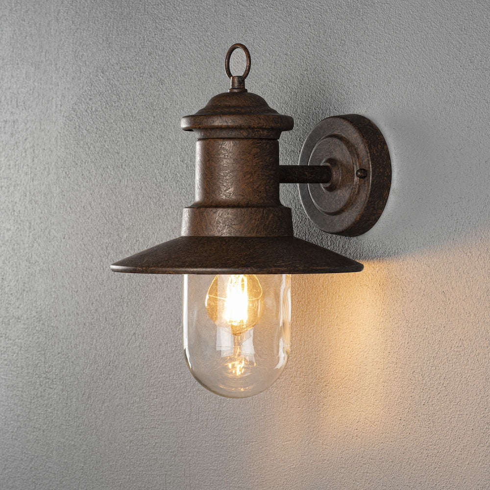 Napoli Wall Light Black & Rust/Hot-DIP Galvanized E27 IP44