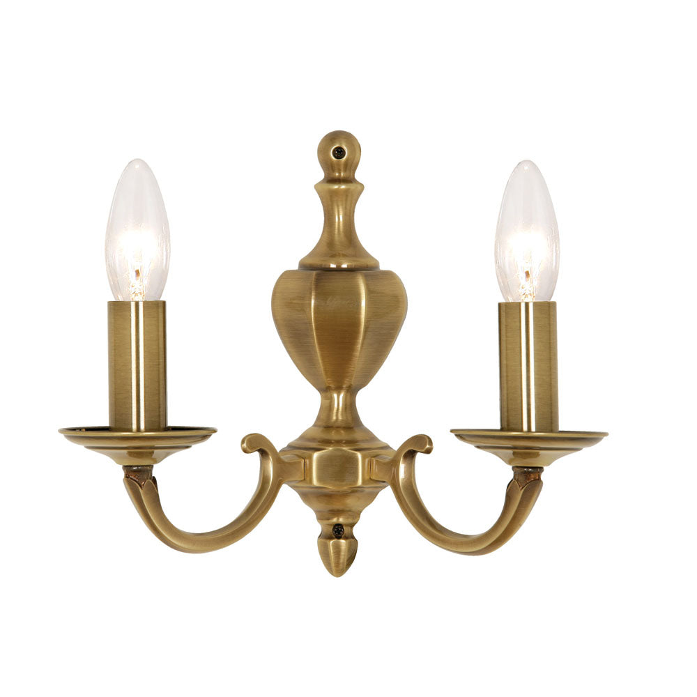 Carter 2 Wall Light- Antique Brass