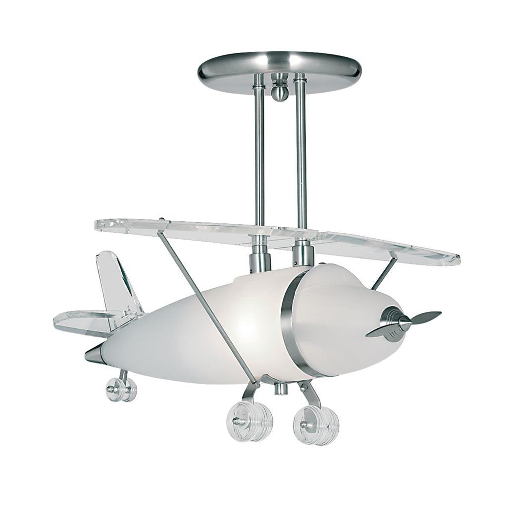 Novelty Airplane Pendant - Metal, Acrylic & Glass