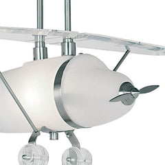 Novelty Airplane Pendant - Metal, Acrylic & Glass