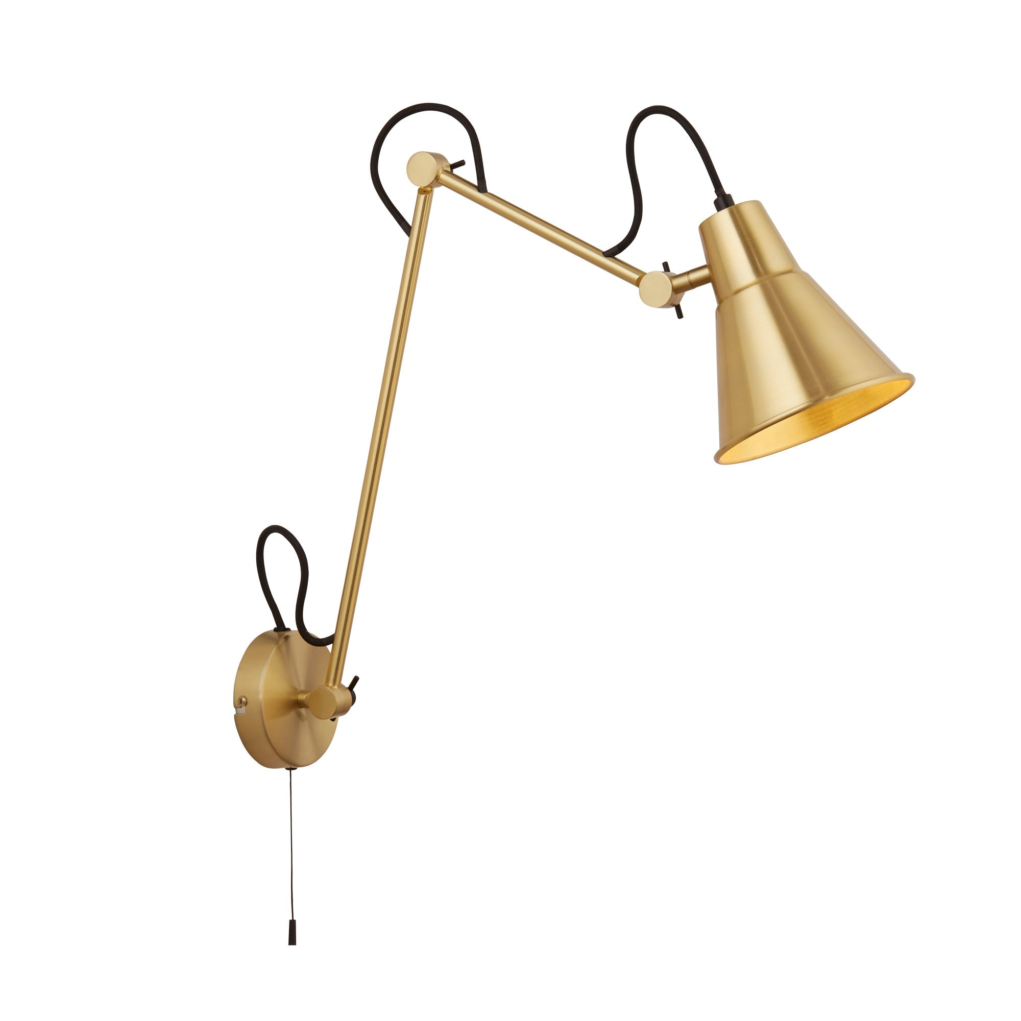 Swing Small/ Medium/Large Arm Wall Light - Brass/Grey/Matt Black & Gold Metal E27