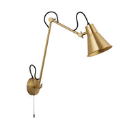 Swing Small/ Medium/Large Arm Wall Light - Brass/Grey/Matt Black & Gold Metal E27