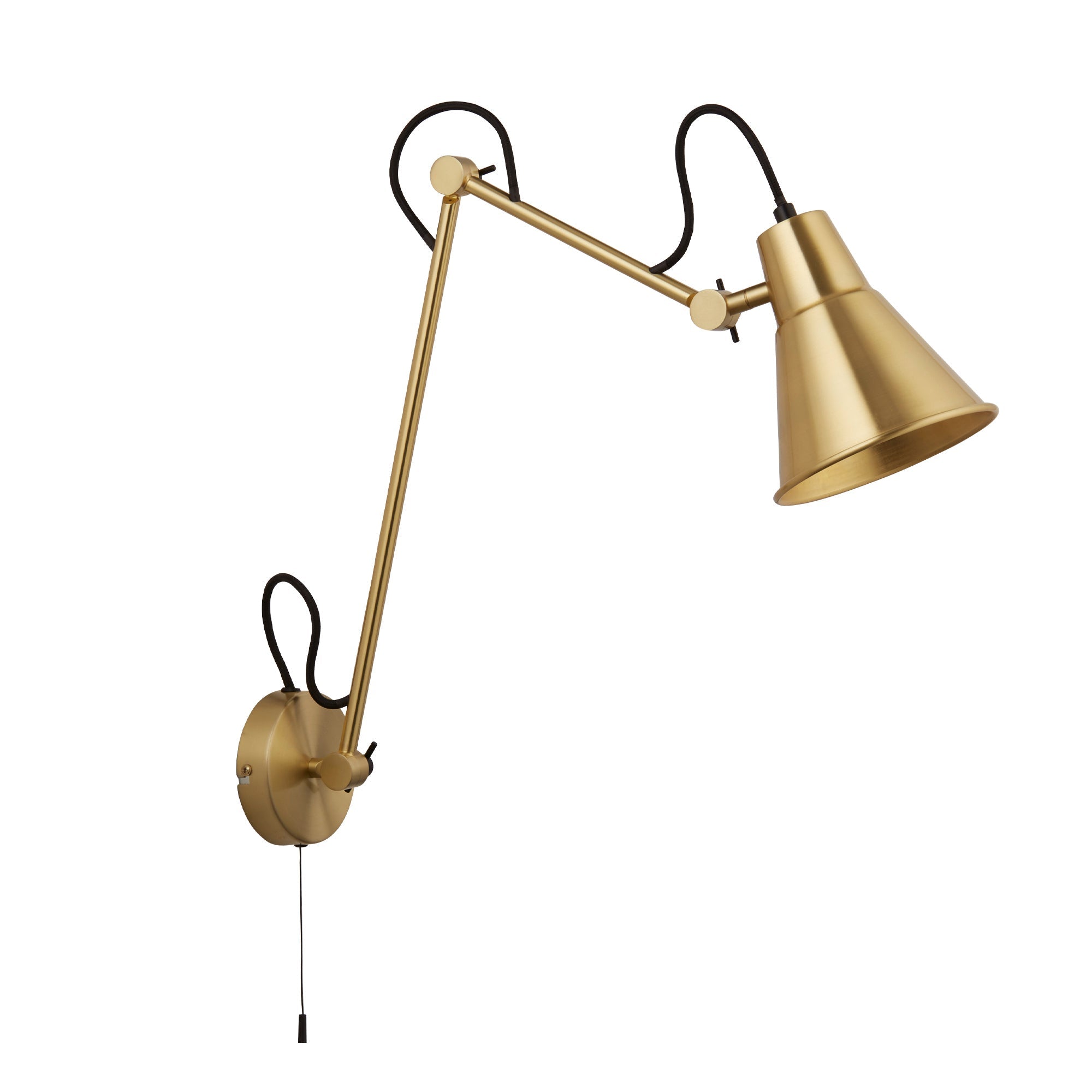 Swing Small/ Medium/Large Arm Wall Light - Brass/Grey/Matt Black & Gold Metal E27