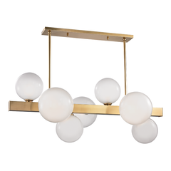 Hinsdale 7Lt Island Pendant - Aged Brass