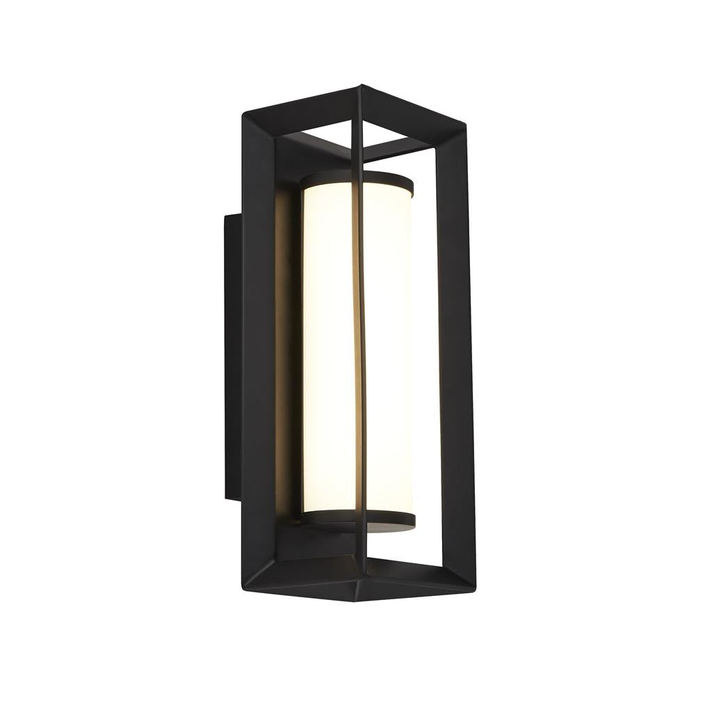 Chaplin Small/Large Bathroom Wall Light IP44 - Black Metal & Opal Acrylic/ Black Metal & Opal Acrylic