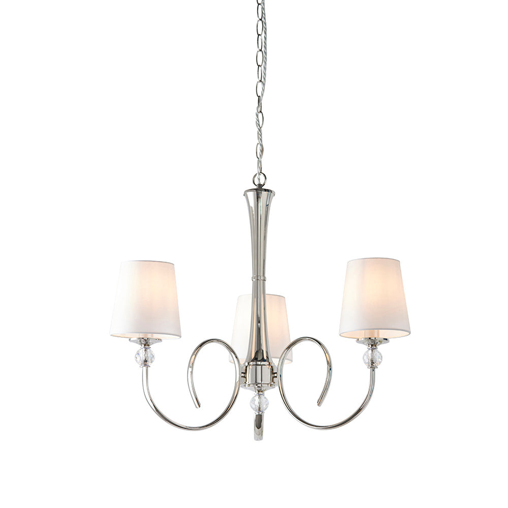 Fabia 3Lt Multi-Arm Pendant - Polished Nickel