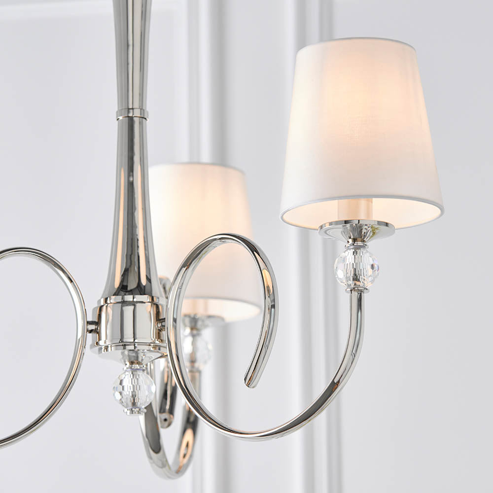 Fabia 3Lt Multi-Arm Pendant - Polished Nickel