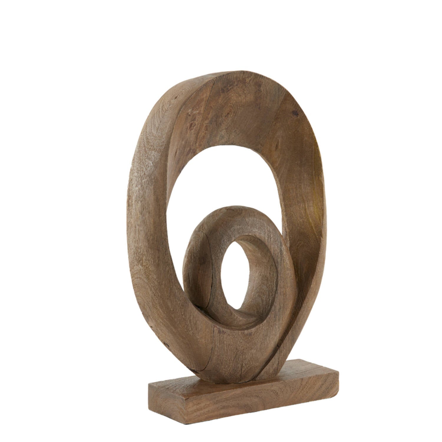 Randa Small/Large Ornament - Matt Black/Dark Brown Wood Finish