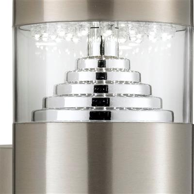 BROOKLYN STAINLESS STEEL IP44 30 LED OUTDOOR WALL LIGHT WITH CLEAR POLYCARBONATE DIFFUSER