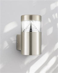 BROOKLYN STAINLESS STEEL IP44 30 LED OUTDOOR WALL LIGHT WITH CLEAR POLYCARBONATE DIFFUSER