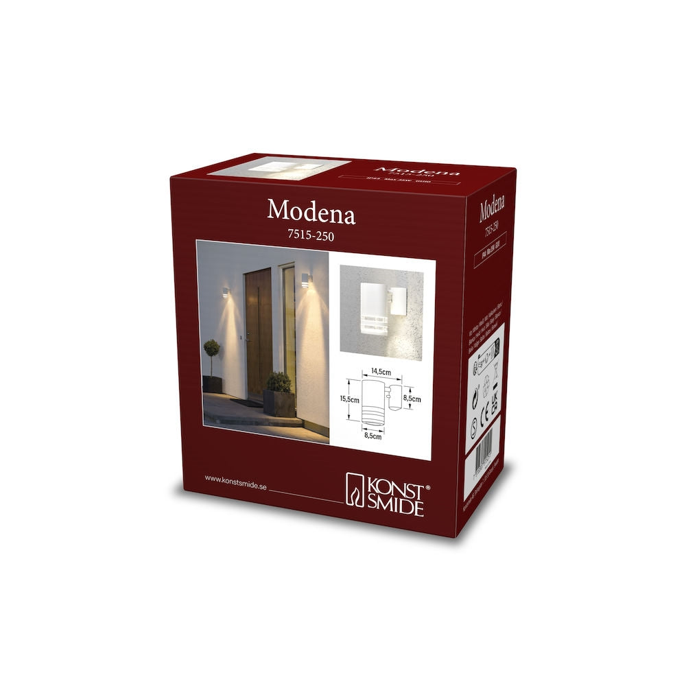 Modena Single Wall Light GU10 IP44 - Various Sizes & Colours