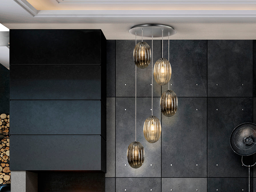 Ovila Lamp 5/9/13Lt Smoke E27 Ip20 Dimmable