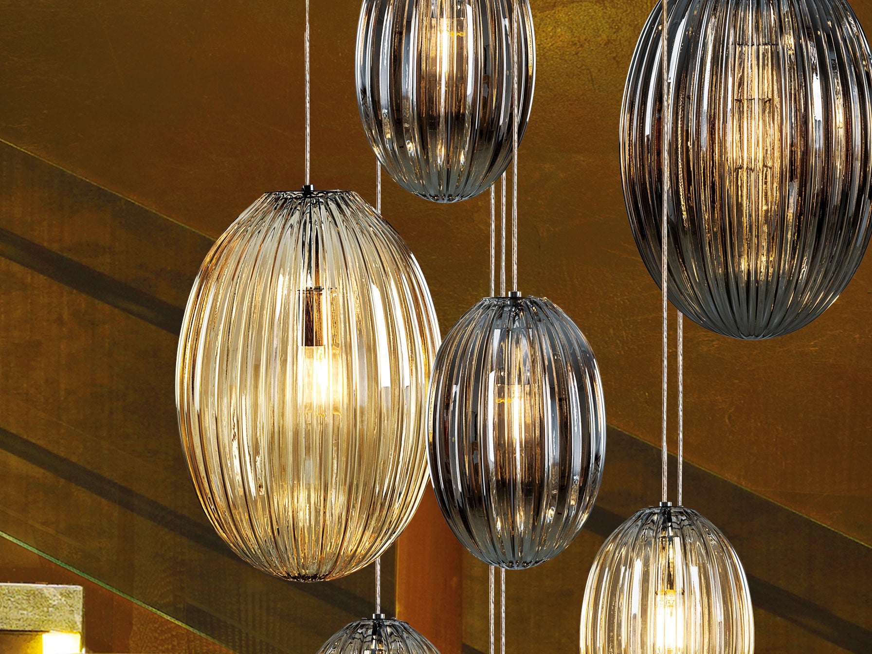 Ovila 9Lt/ 13Lt Ceiling Light- Smoke, Cognac, Brandy Finishes