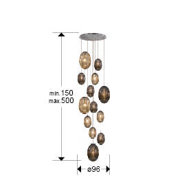 Ovila Lamp 5/9/13Lt Smoke E27 Ip20 Dimmable