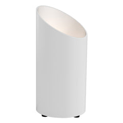 Cut Floor Lamp- Matt Nickel/ White