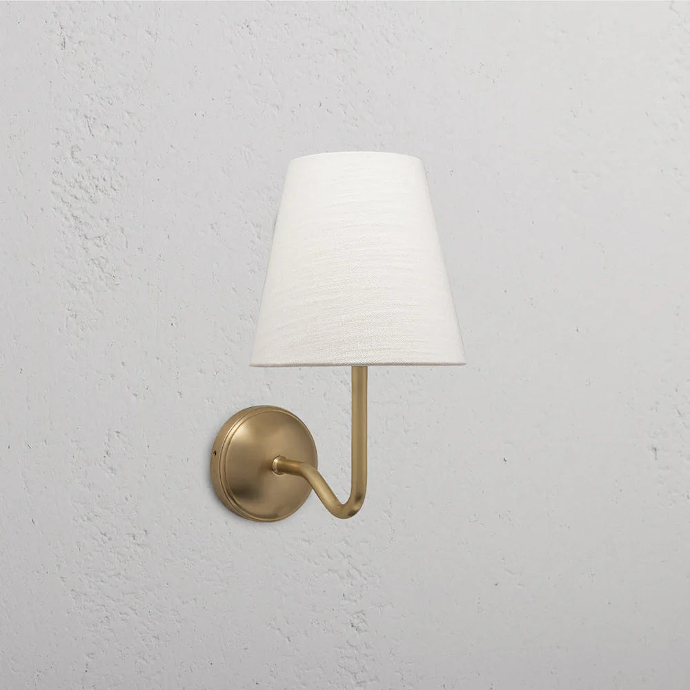 Malvern Wall Light- Brass and White Alabaster Finish