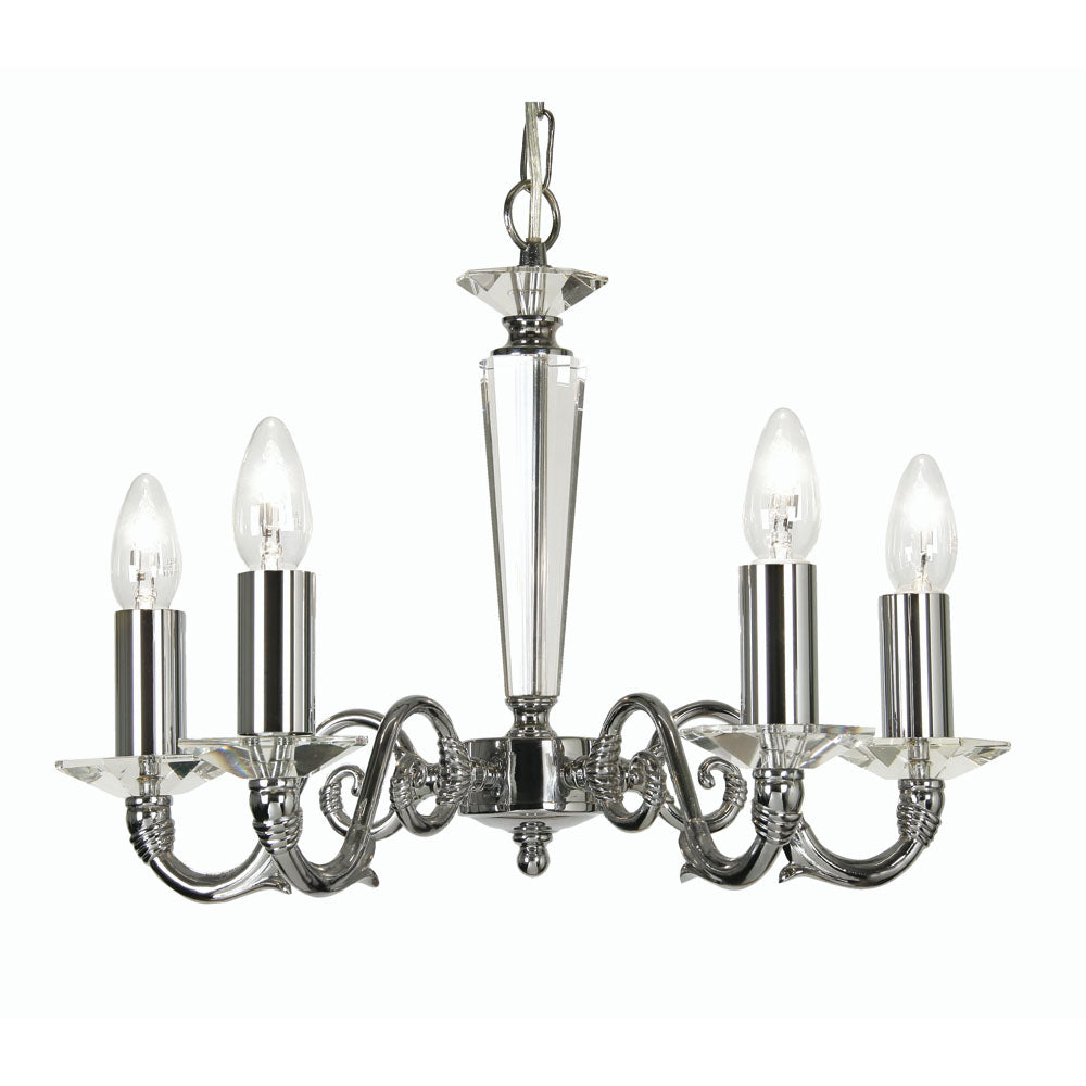Wren 5 Ceiling Light- Chrome/ Gold Finishes