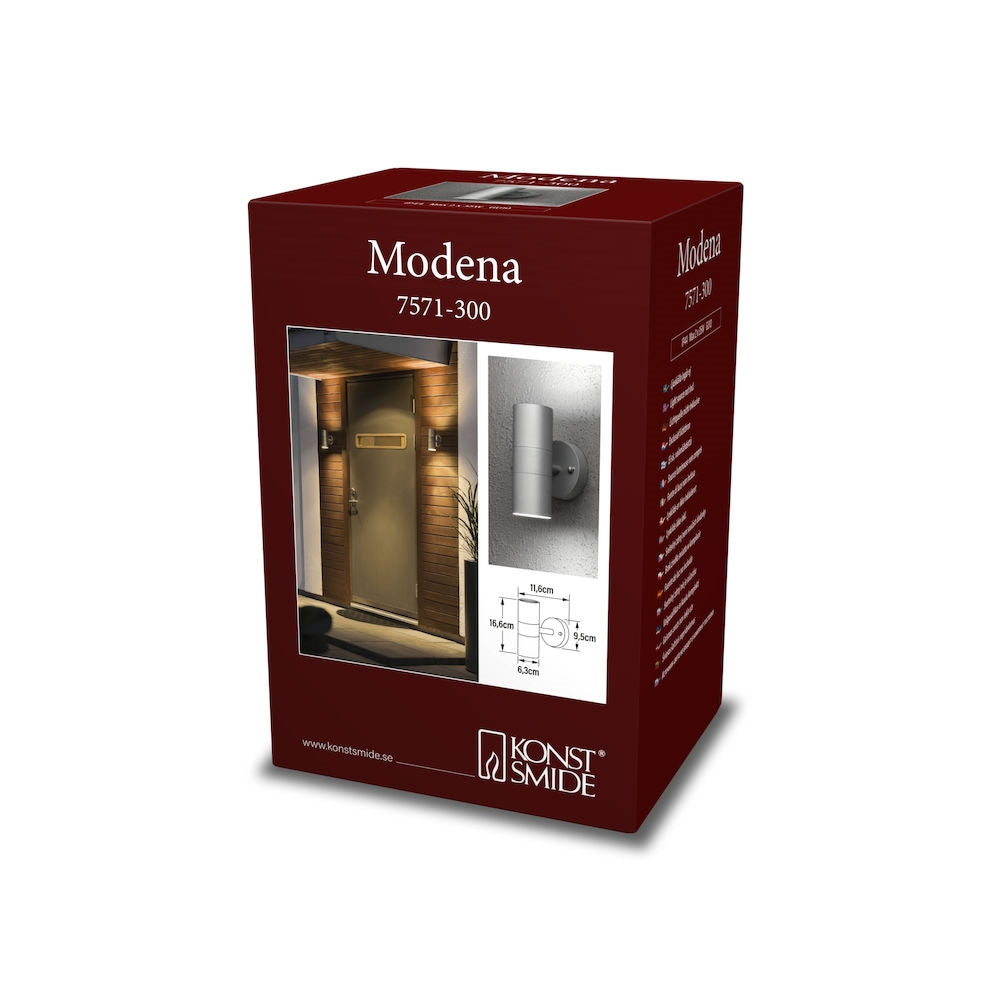 Modena Up & Down Light GU10 IP44 - Various Colours