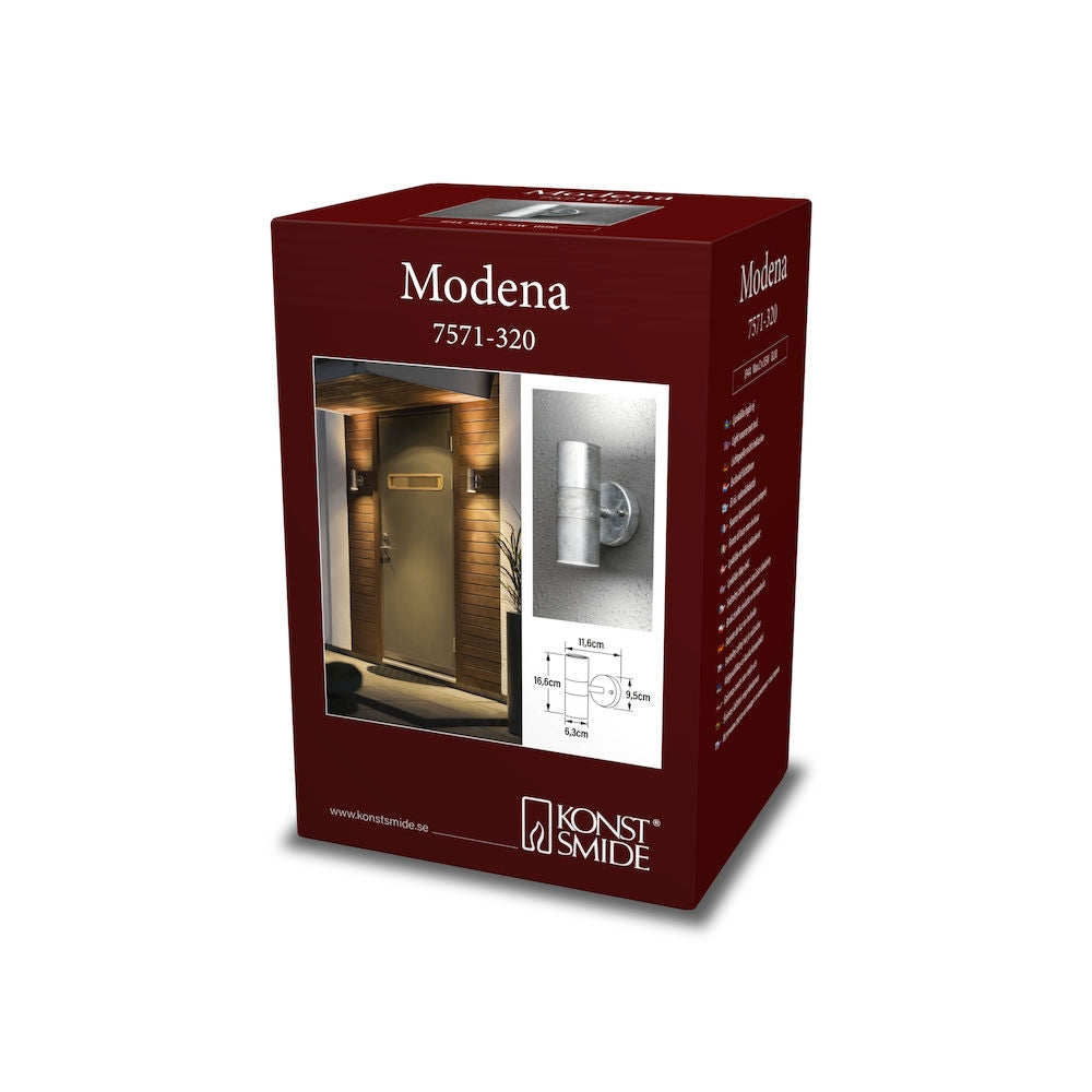 Modena Up & Down Light GU10 IP44 - Various Colours