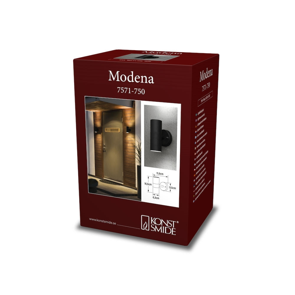 Modena Up & Down Light GU10 IP44 - Various Colours