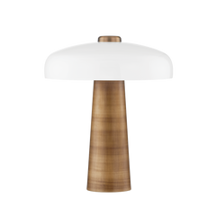 Lush 1Lt Table Lamp - Opal & Brass
