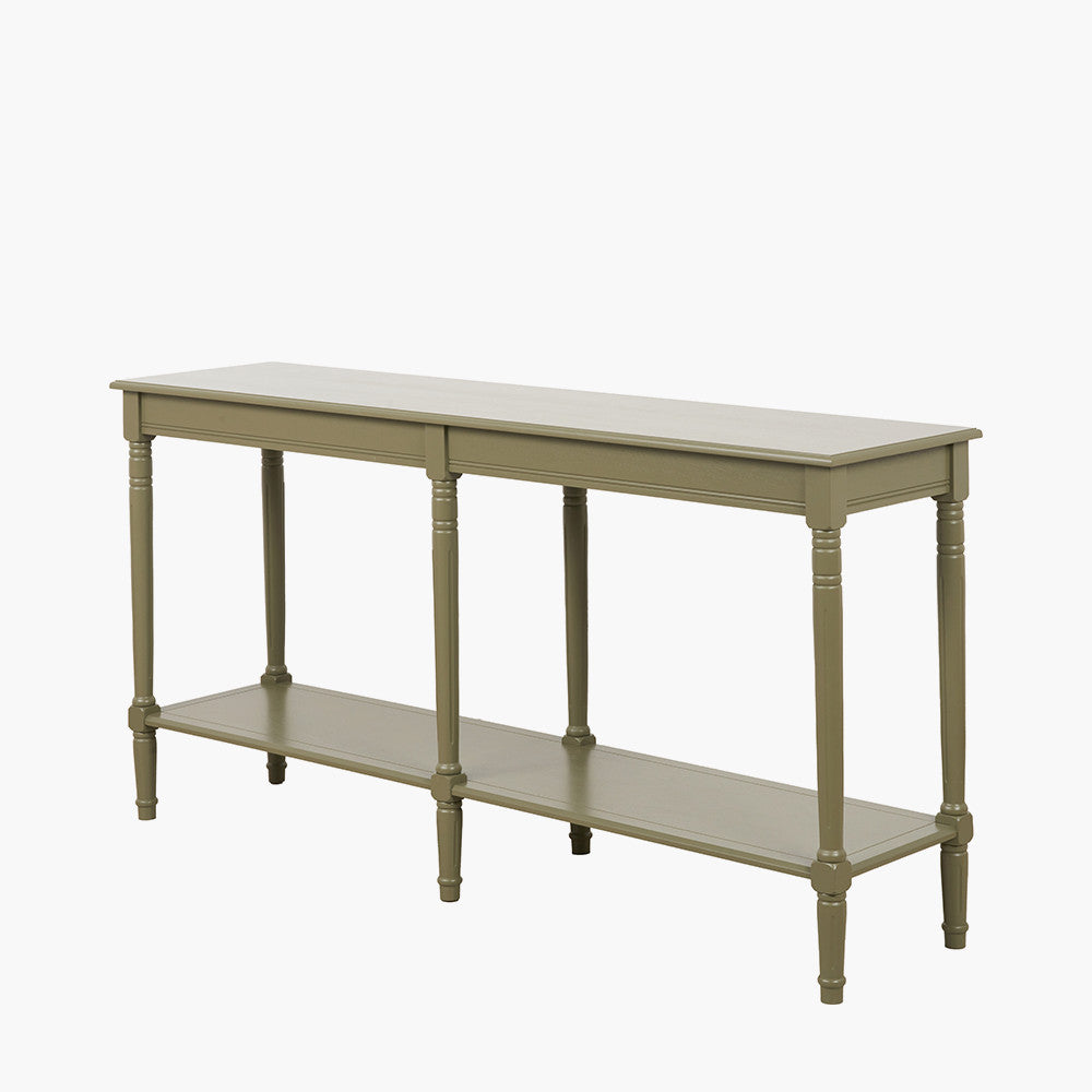 Heritage Large Console Table - Olive Pine Wood