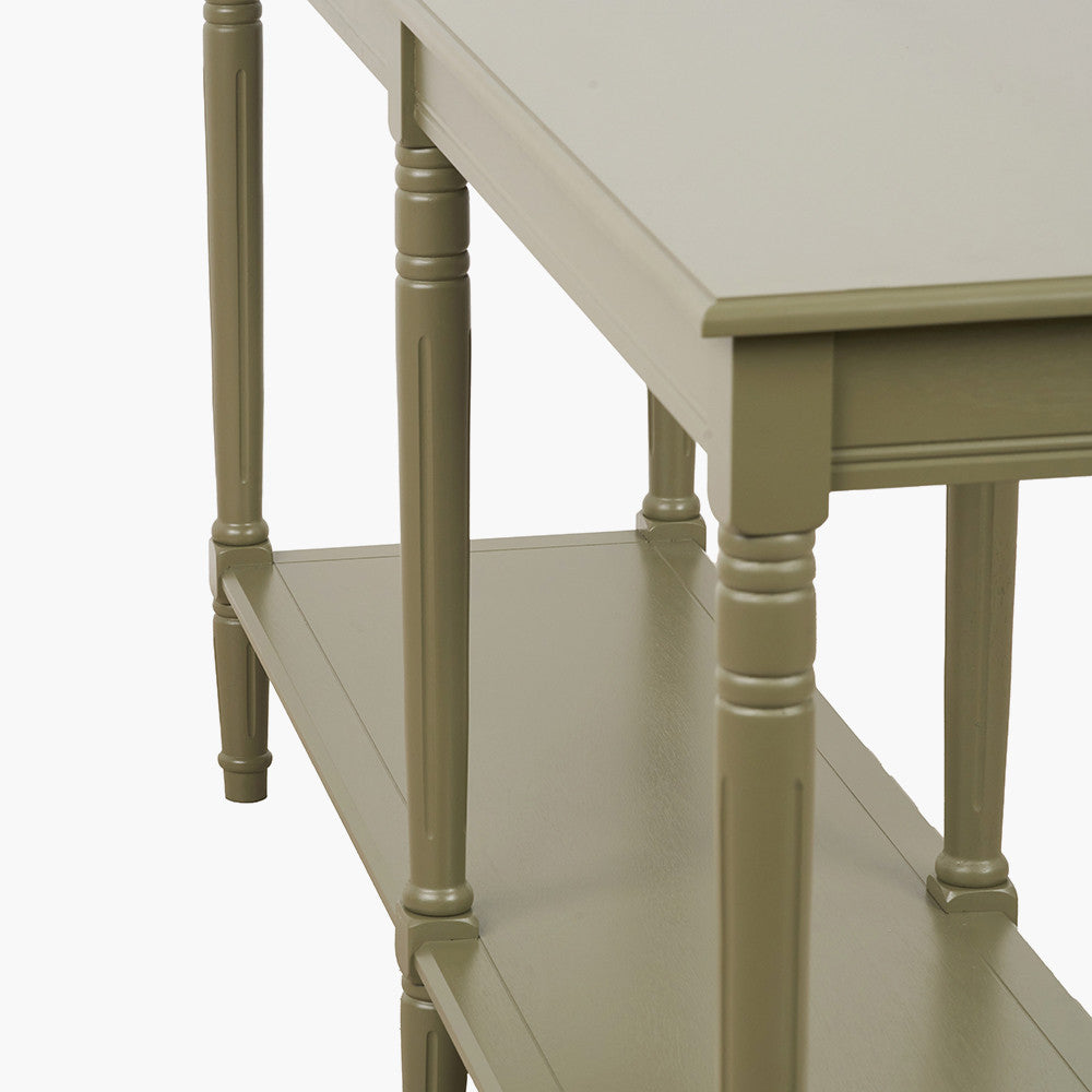 Heritage Large Console Table - Olive Pine Wood