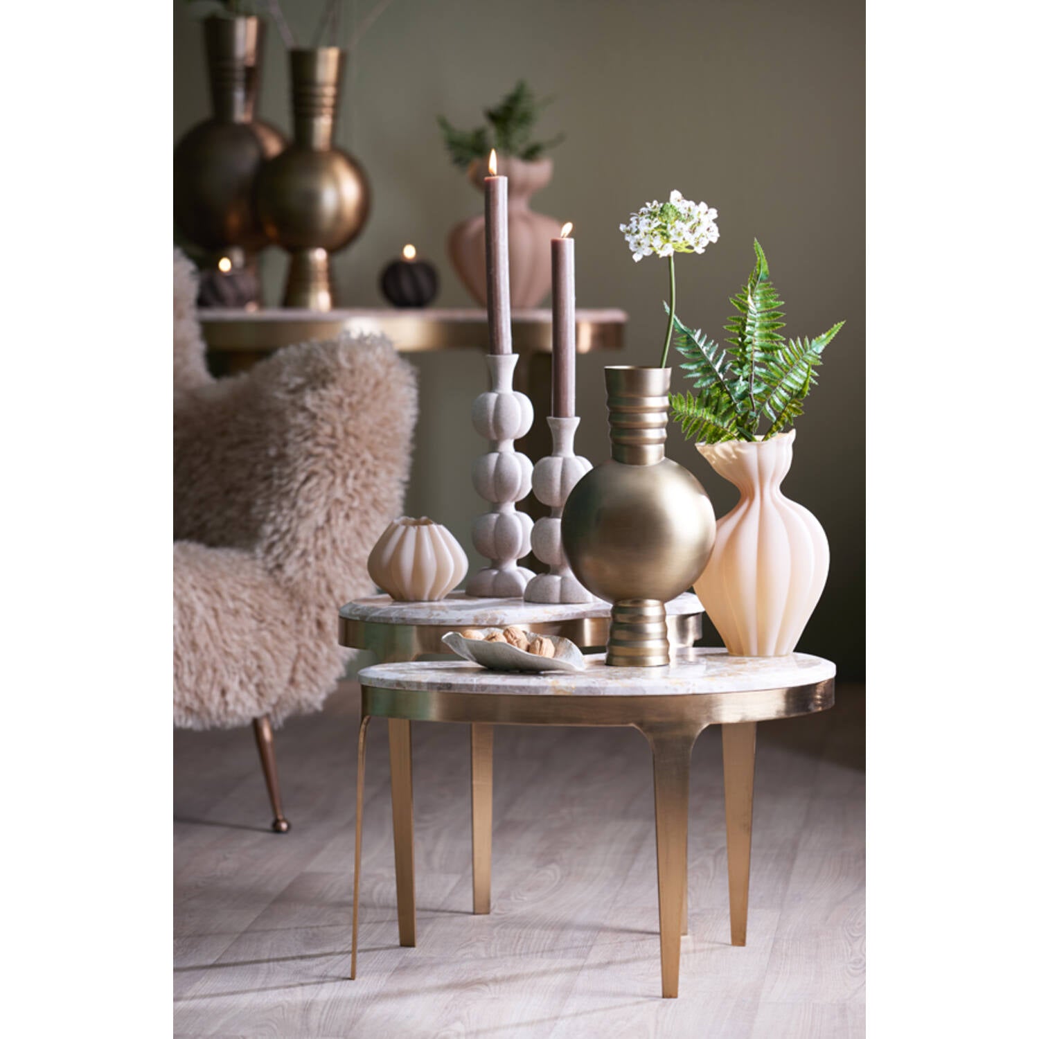 Nymia Ornament- Ceramics Cream Sand