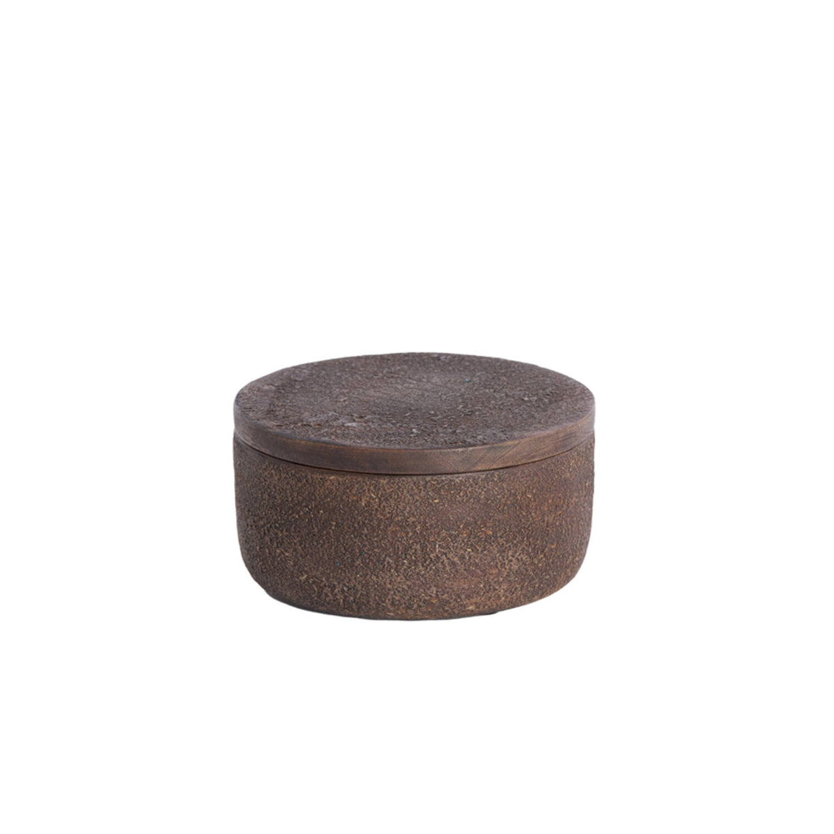 Meteti Deco Box-Wood Textured Dark Brown