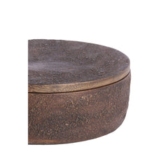Meteti Deco Box-Wood Textured Dark Brown