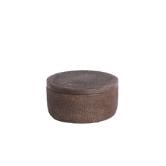 Meteti Deco Box-Wood Textured Dark Brown