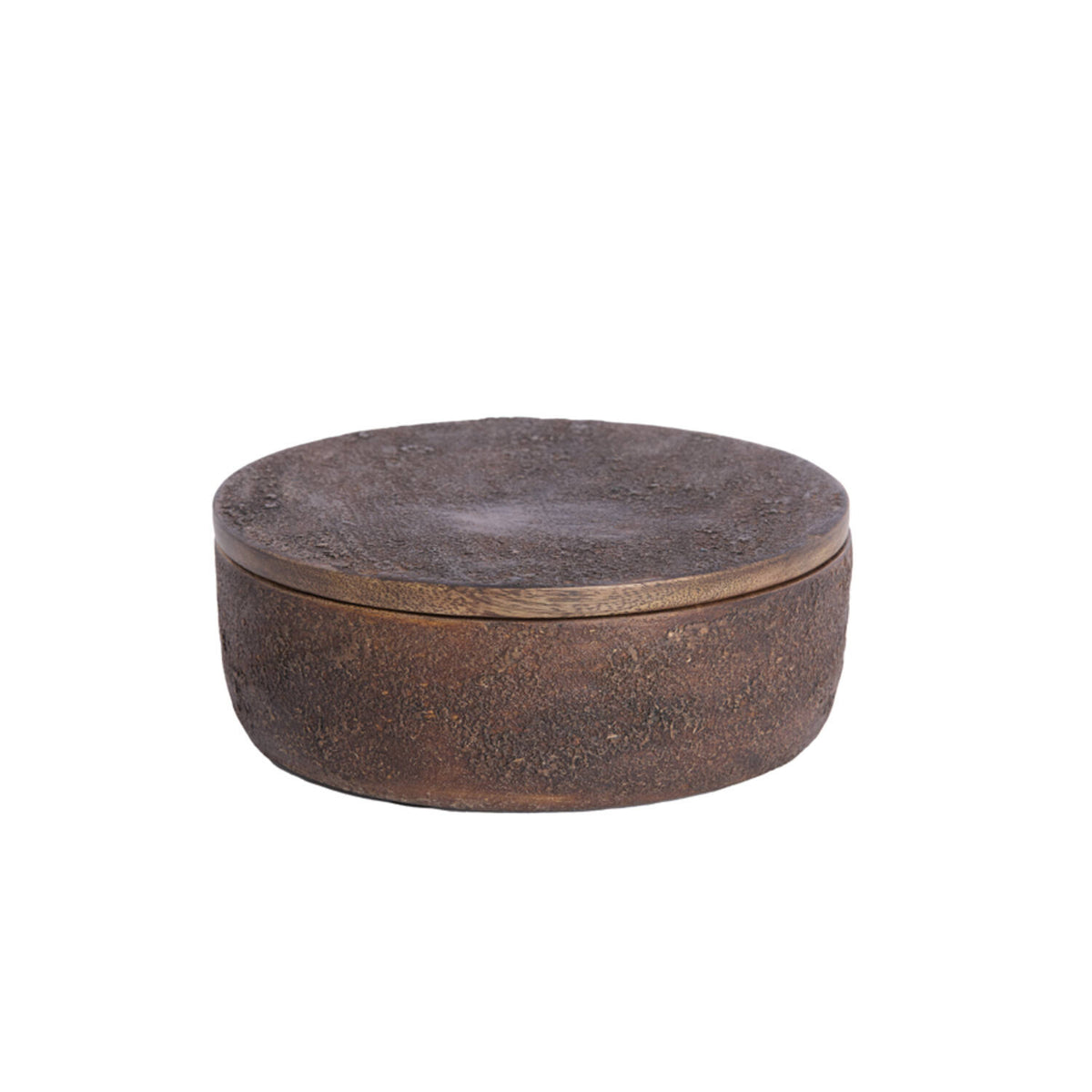 Meteti Deco Box- Wood Textured Dark Brown